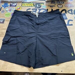 Polo Big & Tall‎ Black Camo Swim Board Shorts Size 4LT NWT MSRP $79
